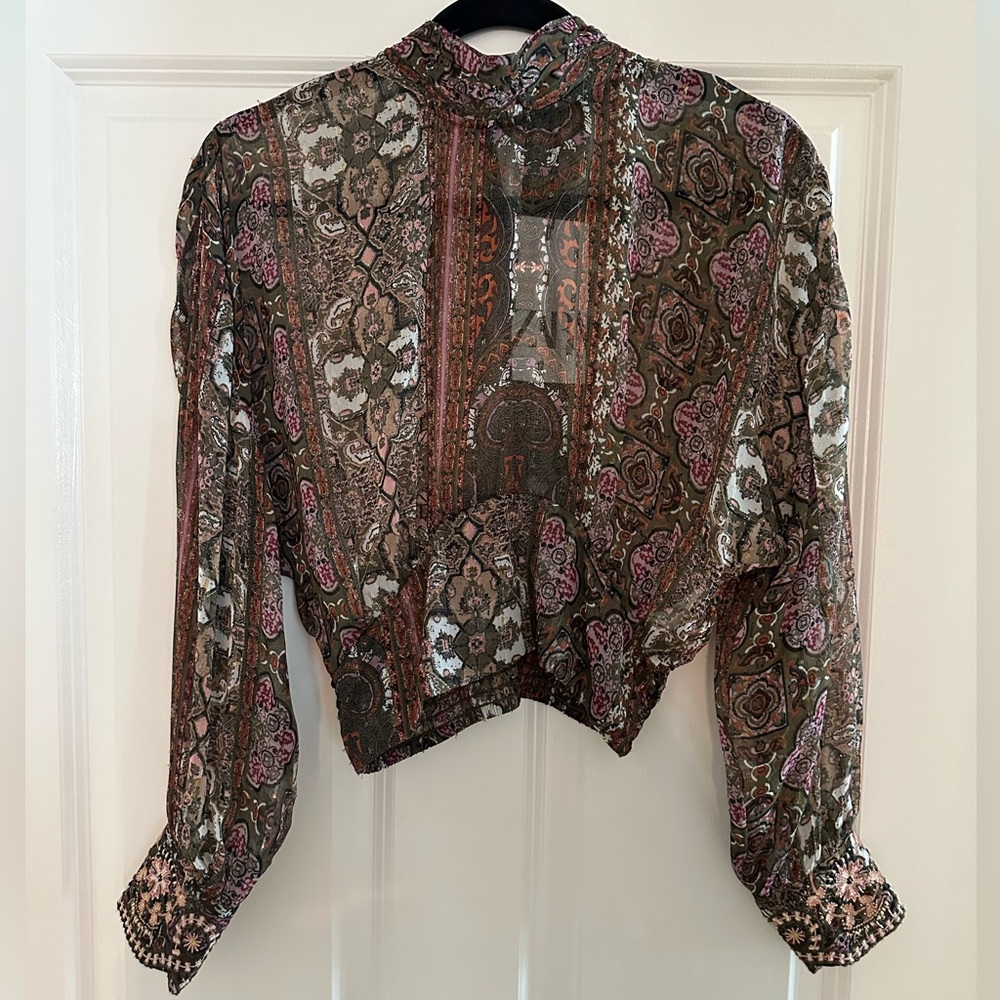 NWT beaded Zara blouse